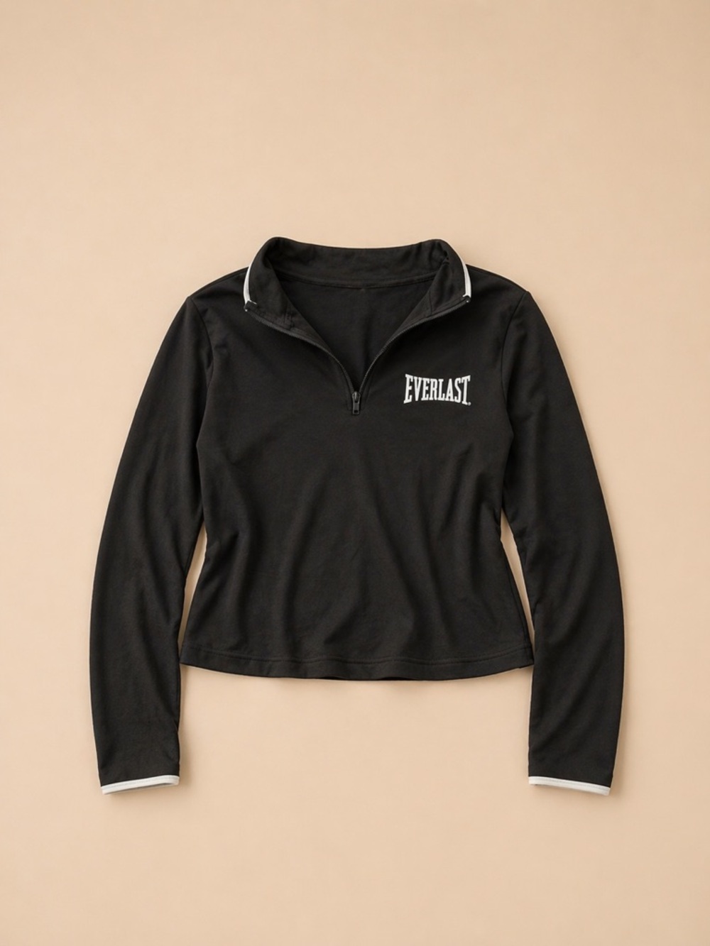 5/$25 🎉 | Everlast Black Cropped Quarter Zip | Size Small